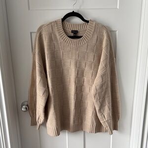 Torrid Beige Crew Neck Sweater